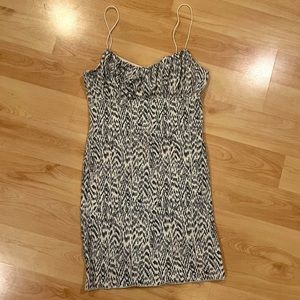 White and Blue Mini Dress